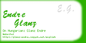 endre glanz business card